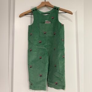 NWT Classic Prep Tucker Frosty Spruce Overall w Embroidered Skiers size 12-18mon